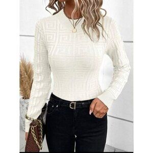 Elegant  Casual Pullovers Round Neck Sweater